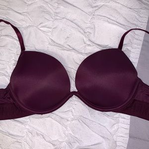 vs pink super push up bra maroon